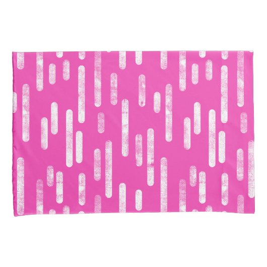 Inky Rounded Lines Muster | Hellrosa und weiß Kissenbezug (Vorderseite-Rechts)