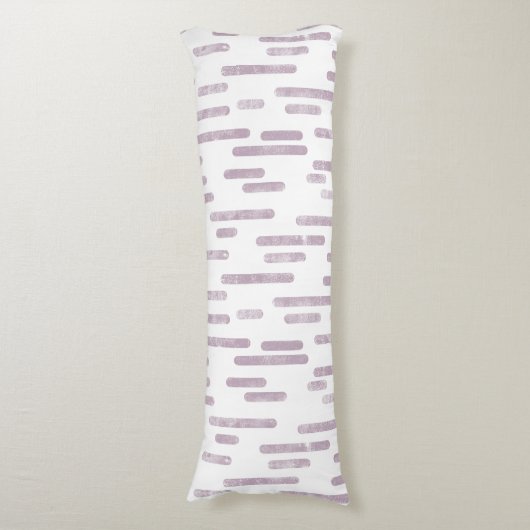 Inky Rounded Lines Muster | Mauve on White Seitenschläferkissen (Vorderseite Vertikal)