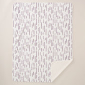 Inky Rounded Lines Muster | Mauve on White Sherpadecke (Vorderseite)