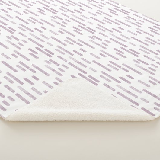 Inky Rounded Lines Muster | Mauve on White Sherpadecke (3/4)