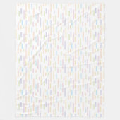 Inky Rounded Lines Muster | Pastel-Rainbow-Farben Fleecedecke (Vorderseite)