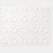 Inky Rounded Lines Muster | Pastel-Rainbow-Farben Fleecedecke (Vorderseite (Horizontal))