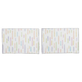 Inky Rounded Lines Muster | Pastel-Rainbow-Farben Kissenbezug