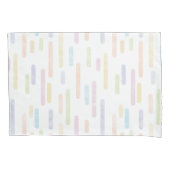 Inky Rounded Lines Muster | Pastel-Rainbow-Farben Kissenbezug (Vorderseite-Links)