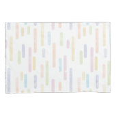 Inky Rounded Lines Muster | Pastel-Rainbow-Farben Kissenbezug (Vorderseite-Rechts)