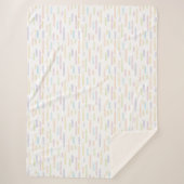 Inky Rounded Lines Muster | Pastel-Rainbow-Farben Sherpadecke (Vorderseite)