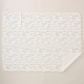 Inky Rounded Lines Muster | Pastel-Rainbow-Farben Sherpadecke (Vorderseite (Horizontal))