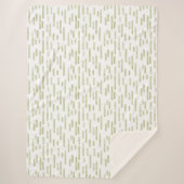 Inky Rounded Lines Muster | Pistachio Green/White Sherpadecke (Vorderseite)