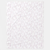 Inky Rounded Lines Muster | Rosa auf Weiß Fleecedecke (Vorderseite)