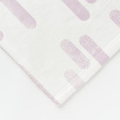 Inky Rounded Lines Muster | Rosa auf Weiß Fleecedecke (Ecke)