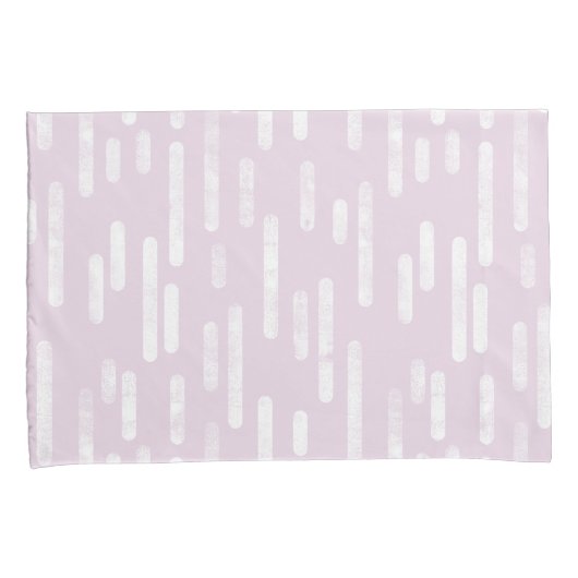 Inky Rounded Lines Muster | Rosa und Weiß Kissenbezug (Vorderseite-Rechts)