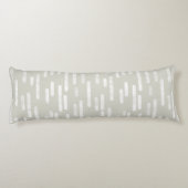 Inky Rounded Lines Muster | Weiß auf Beige Seitenschläferkissen (Rückseite)