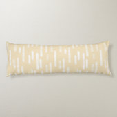 Inky Rounded Lines Muster | Weiß auf blassgelb Seitenschläferkissen (Rückseite)