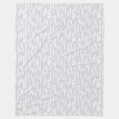 Inky Rounded Lines Muster | Weiß auf Blassgrau Fleecedecke (Vorderseite)