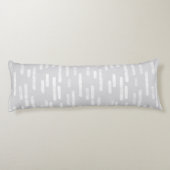 Inky Rounded Lines Muster | Weiß auf Blassgrau Seitenschläferkissen (Rückseite)