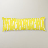 Inky Rounded Lines Muster | Weiß/hell gelb Seitenschläferkissen (Rückseite)