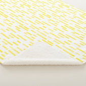 Inky Rounded Lines Muster | Weiß/hell gelb Sherpadecke (3/4)
