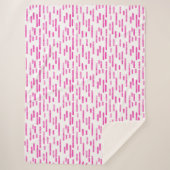 Inky Rounded Lines Muster | Weiß/hell rosa Sherpadecke (Vorderseite)