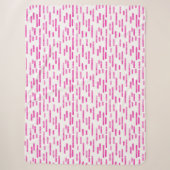 Inky Rounded Lines Muster | Weiß/Hellrosa Sherpadecke (Vorderseite)