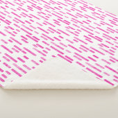 Inky Rounded Lines Muster | Weiß/Hellrosa Sherpadecke (3/4)
