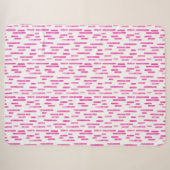 Inky Rounded Lines Muster | Weiß/Hellrosa Sherpadecke (Vorderseite (Horizontal))