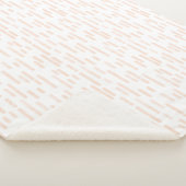 Inky Rounded Lines Muster | Weißer Pfirsich Sherpadecke (3/4)