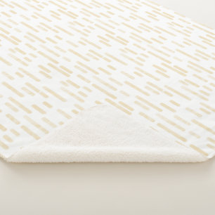 Inky Rounded Lines Muster Weißgelb Sherpadecke