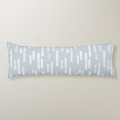 Inky Rounded Lines Muster | White on Dusty Blue Seitenschläferkissen (Vorderseite)