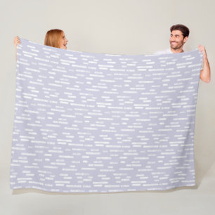 Inky Rounded Lines Muster White on Dusty Lila Fleecedecke