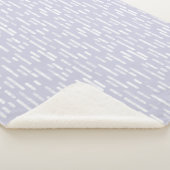 Inky Rounded Lines Muster | White on Dusty Lila Sherpadecke (3/4)