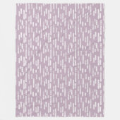 Inky Rounded Lines Muster | White on Mauve Fleecedecke (Vorderseite)