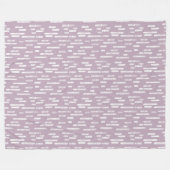 Inky Rounded Lines Muster | White on Mauve Fleecedecke (Vorderseite (Horizontal))