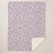 Inky Rounded Lines Muster | White on Mauve Sherpadecke (Vorderseite)
