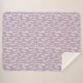 Inky Rounded Lines Muster | White on Mauve Sherpadecke (Vorderseite (Horizontal))