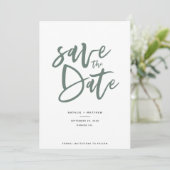 Inky Schrift Save-the-Date Save The Date (Stehend Vorderseite)