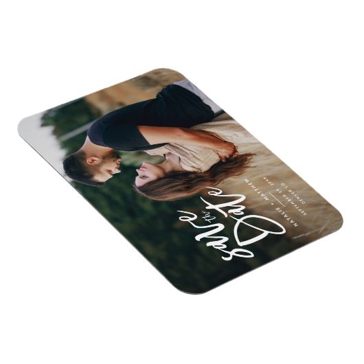 Inky-Script-Foto Save the Date Magnet (Rechte Seite)