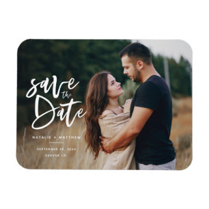 Inky-Script-Foto Save the Date Magnet