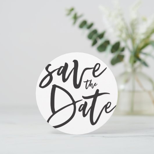 Inky-Skript Save the Date (Stehend Vorderseite)