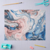 Inky Wave1 Rot, Weiß und Blau Seidenpapier (Basteln)