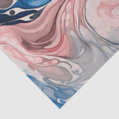 Inky Wave1 Rot, Weiß und Blau Seidenpapier (Detail)