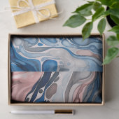 Inky Wave1 Rot, Weiß und Blau Seidenpapier (Geschenk)