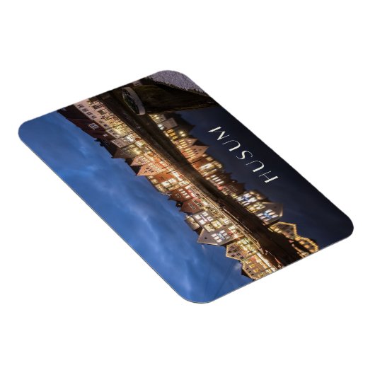 Inland Port at Night, Husum, Deutschland Magnet (Rechte Seite)