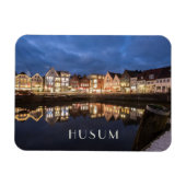 Inland Port at Night, Husum, Deutschland Magnet (Horizontal)