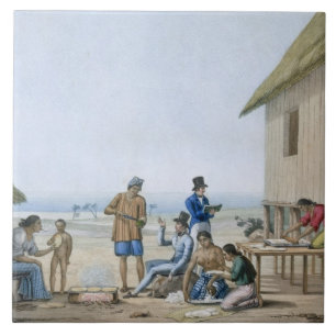 Inländische Berufe, Agagna, Guam, Philippinen, f Fliese