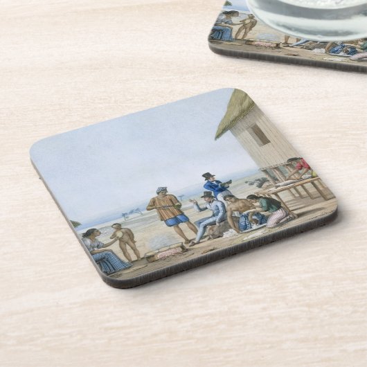 Inländische Berufe, Agagna, Guam, Philippinen, f Getränkeuntersetzer (Linke Seite)