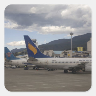 Inländische chinesische Jet-Flugzeuge Quadratischer Aufkleber