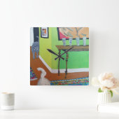 Inländische Gewalt Quadratische Wanduhr (Zuhause)