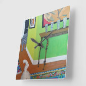 Inländische Gewalt Quadratische Wanduhr (Winkel)