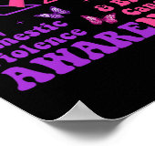 Inländische Gewalt und Amp; Brustkrebs-Bewusstsein Poster (Ecke)