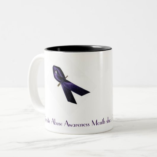 Inländischer Missbrauchs-Bewusstseins-Tasse Zweifarbige Tasse (Vorderseite Links)